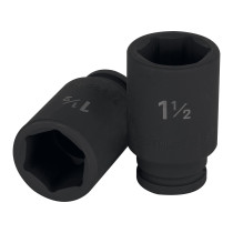Dado largo de impacto de 1-1/2", 6 puntas, cuadro 3/4"