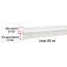 Guardapolvo fijo de 120 cm, blanco, HERMEX