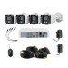 Kit video vigilancia, 4 canales, 4 cámaras, 5MP, Disco 1TB