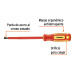Desarmador dieléctrico plano 1/4" x 6", TRUPER