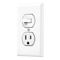 Placa armada interruptor y contacto, línea Standard, blanco
