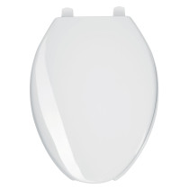 Asiento alargado para WC, abierto, blanco, AQUA