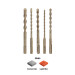Juego de 5 brocas para concreto SDS Plus, TRUPER