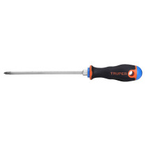 Desarmador de cruz 3/16" x 6" mango Comfort Grip, TRUPER