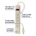 Multicontacto 16 AWG uso rudo con 6 entradas, VOLTECK