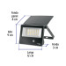 Luminario solar LED 10W 6500K, sensor de movimiento, VOLTECK