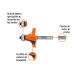 Broca para router, redondeado, 1-1/2" con balero, TRUPER