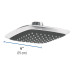 Regadera cuadrada 6", ABS, sin brazo, cromo, AERO