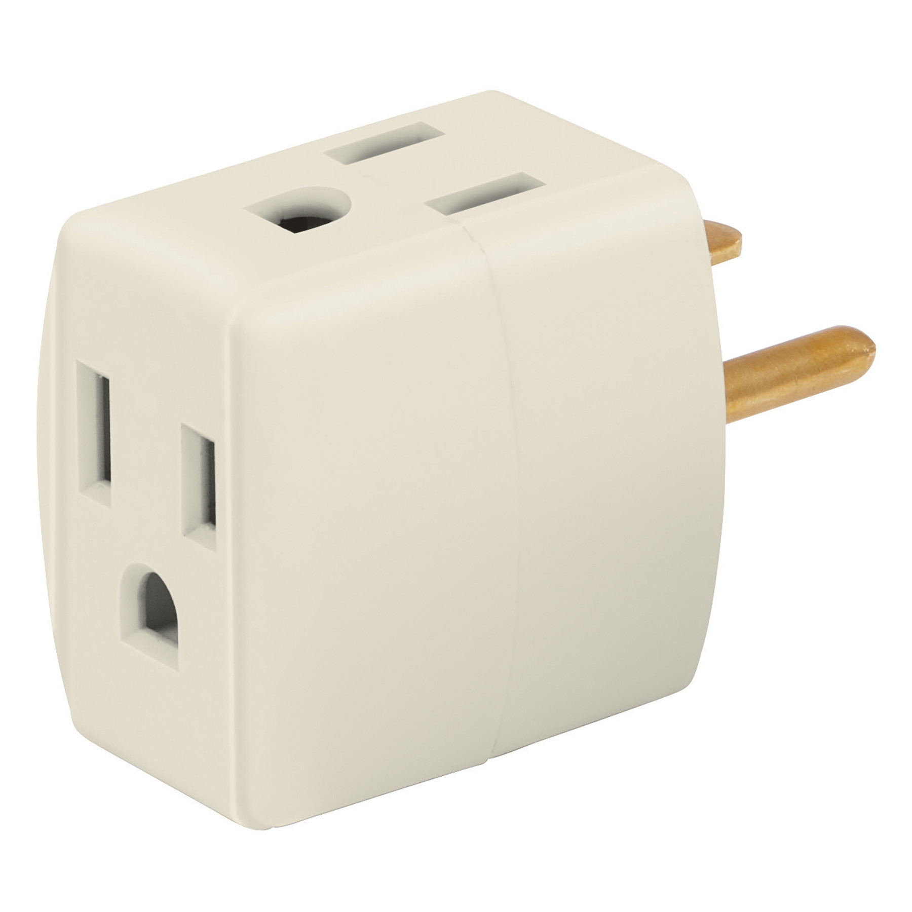 Multicontacto triple aterrizado, tipo cubo, VOLTECK