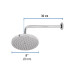 Regadera cromo 8" plato redondo, con brazo, FOSET ELEMENT