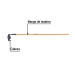 Azadón jardinero, mango de madera 48", PRETUL