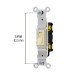 Interruptor vertical de palanca, Standard, marfil, VOLTECK