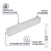 Lámpara de emergencia, 90 LEDs, 500 lm, recargable, VOLTECK