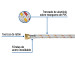 Manguera para gas, aluminio, 3/8" flare, 300 cm, FOSET BASIC