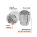 Dado de 1-7/8", 6 puntas, cuadro 3/4", TRUPER