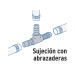 Tee inserción macho latón 1/2" para manguera, FOSET