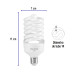 Lámpara espiral T4 45 W alta potencia luz de día, caja