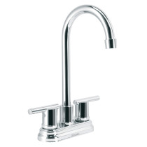 Mezcladora cromo 4" para lavabo cuello tipo bar, ELEMENT