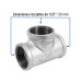Tee sencilla 1-1/2" acero galvanizado, FOSET