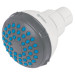 Regadera redonda de ABS 2-1/2" gris-blanca sin brazo, BASIC