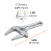 Llave ajustable 8" para plomero, apertura 3", TRUPER