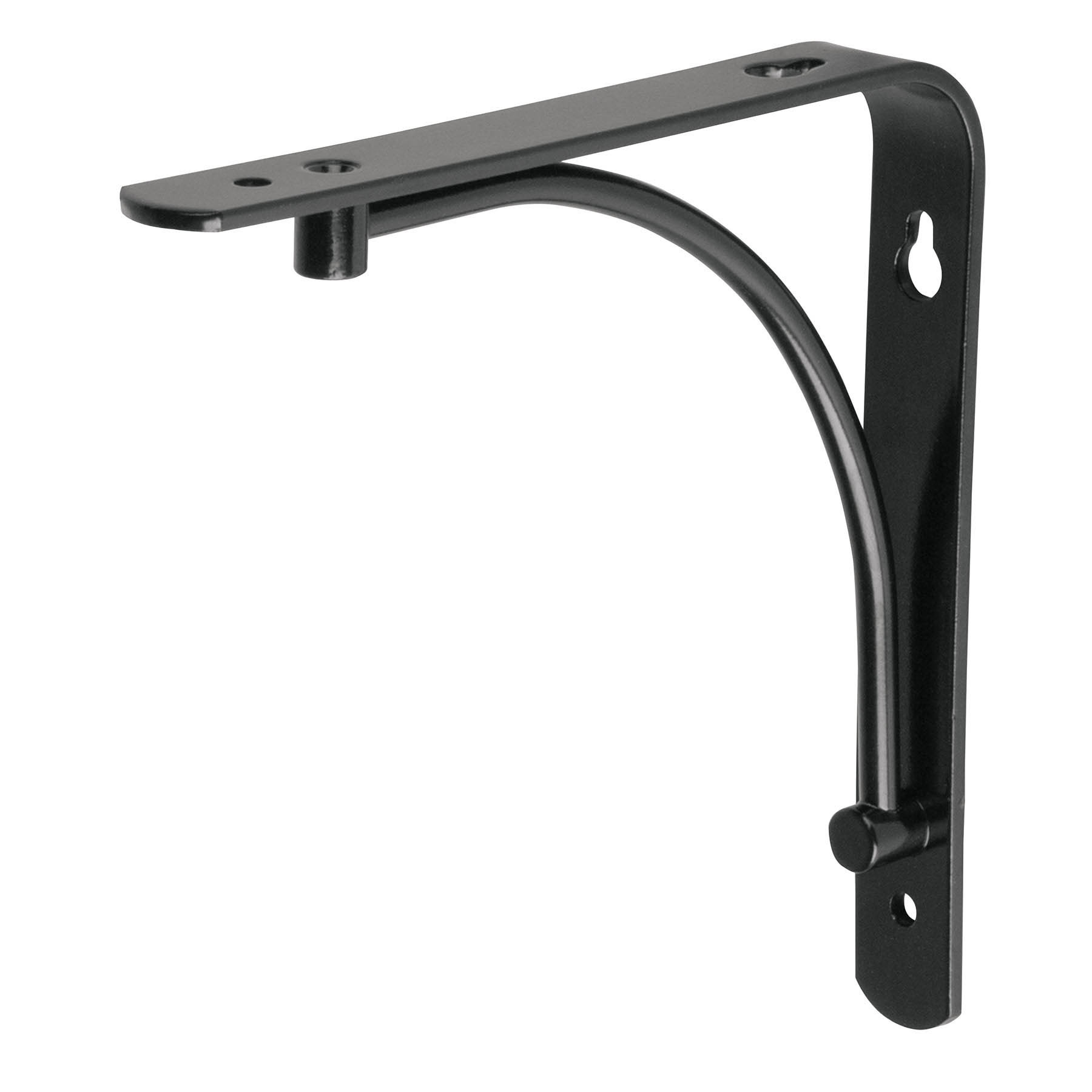 Ménsula reforzada negra 6 x 6", diseño alambrón, FIERO