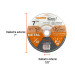 Disco abrasivo de corte preciso metal 7" x 2 mm, TRUPER
