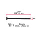100 pijas 14x 3-1/2"cabeza plana phillips multiusos