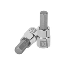 Dado punta hexagonal de 10 mm, cuadro 3/8", TRUPER