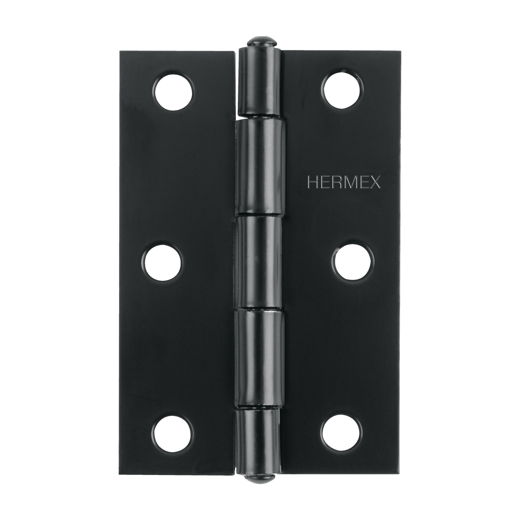 Bisagra rectangular 3" negra, HERMEX