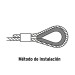 Bolsa con 10 guardacabos para cable de acero de 1/8", FIERO