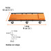 Cama de acero 36" para mecánico, TRUPER