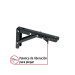 Ménsula plegable de acero negra 4" x 8", FIERO