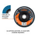 Disco laminado 7", grano 120 centro 7/8", fibra, TRUPER