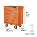 Gabinete metálico móvil, 6 cajones, capacidad 130 kg, TRUPER