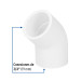 Codo 45° de PVC de 3/4", FOSET