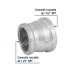 Reducción campana acero galvanizado 1-1/2"x1-1/4", FOSET