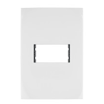 Placa 1 módulo de ABS, línea Oslo, color blanco, VOLTECK