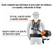 Desmalezadora a gasolina 33 cc mango tipo "bici", 18" corte