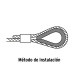 Bolsa con 5 guardacabos para cable de acero de 7/16", FIERO