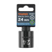 Dado de impacto de 24 mm, 6 puntas, cuadro 1/2", TRUPER