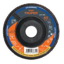 Disco laminado 4-1/2" grano 40 centro 7/8", plástico, TRUPER