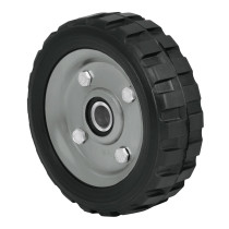 Rueda de hule sólido 6" para diablo, doble balero, PRETUL