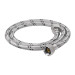 Manguera lavabo/fregadero, acero inox, 1/2" x 1/2", 100 cm