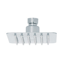 Regadera cuadrada 4", acero inox, sin brazo, cromo, TÚBIG