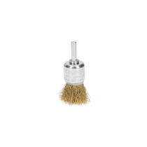 Carda tipo brocha 1" alambre grueso para taladro, TRUPER