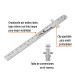 Regla 15 cm de acero inoxidable de bolsillo, TRUPER
