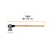 Hacha labor entera 4 lb, mango de madera 36", TRUPER