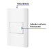 Placa armada blanca 1 interruptor de 3 vías 1.5 mód, Lisboa