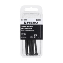 Blíster con 12 clavos negros para concreto 3", FIERO